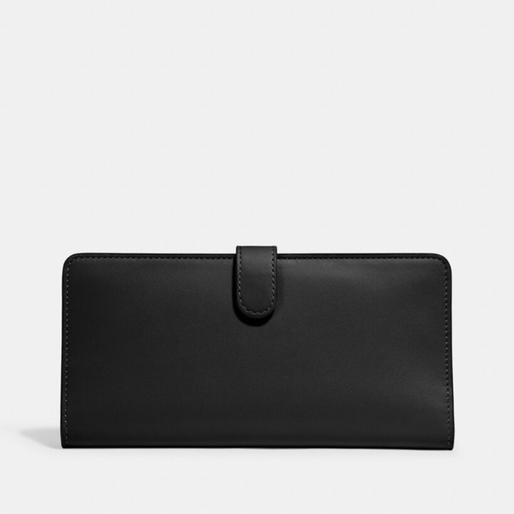 NWT Black Coach Wallet Essential Slim Billfold NEW Zipper for coins cards - Picture 8 of 9